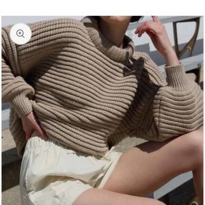 Na Nin  ROMY PIMA COTTON BALLOON SLEEVE SWEATER  - EUC